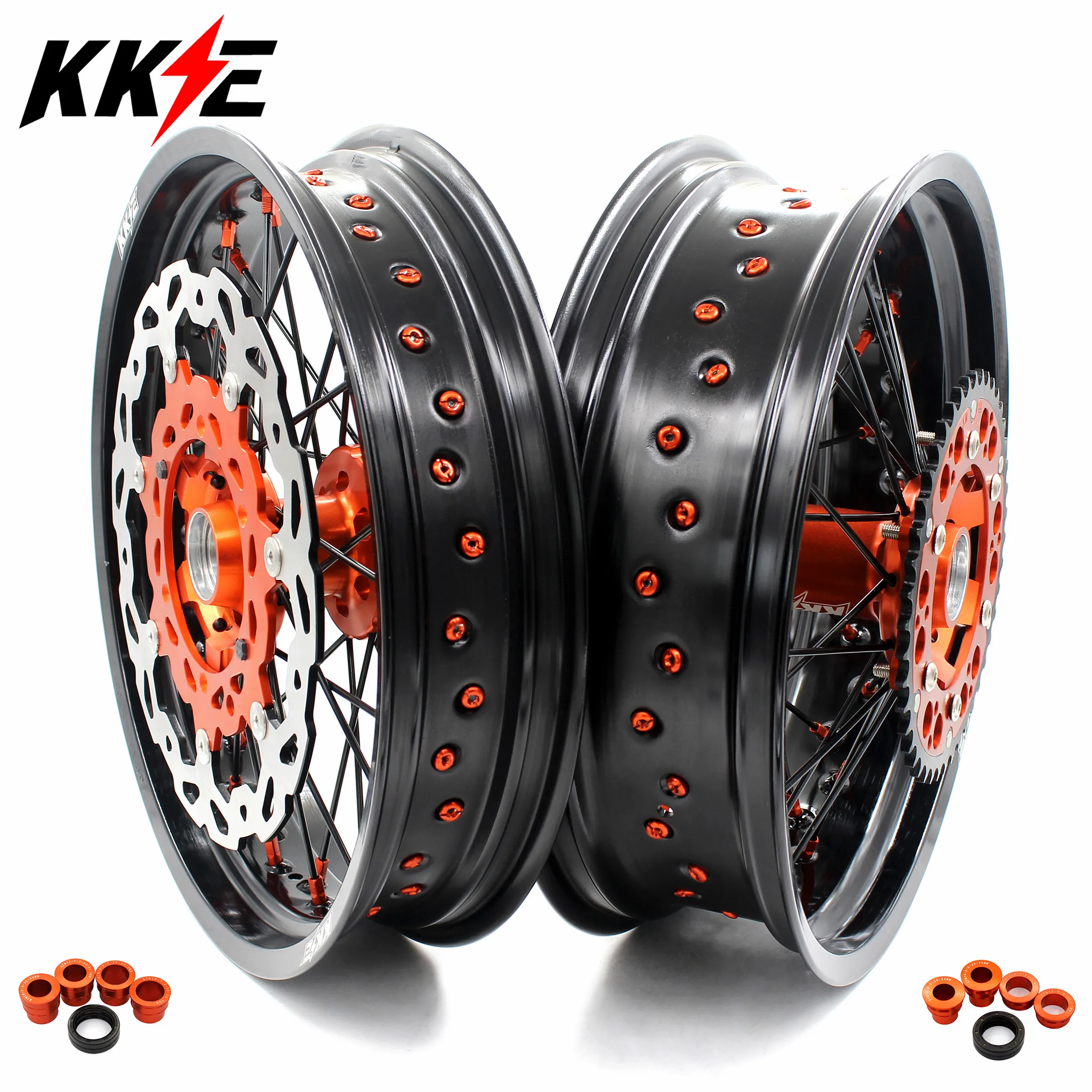 KKE 3 5/5 0 супермото спицевые колеса комплект для KTM SX EXC F XC W 125 150 200 250 300 350 400 525 2003 2020