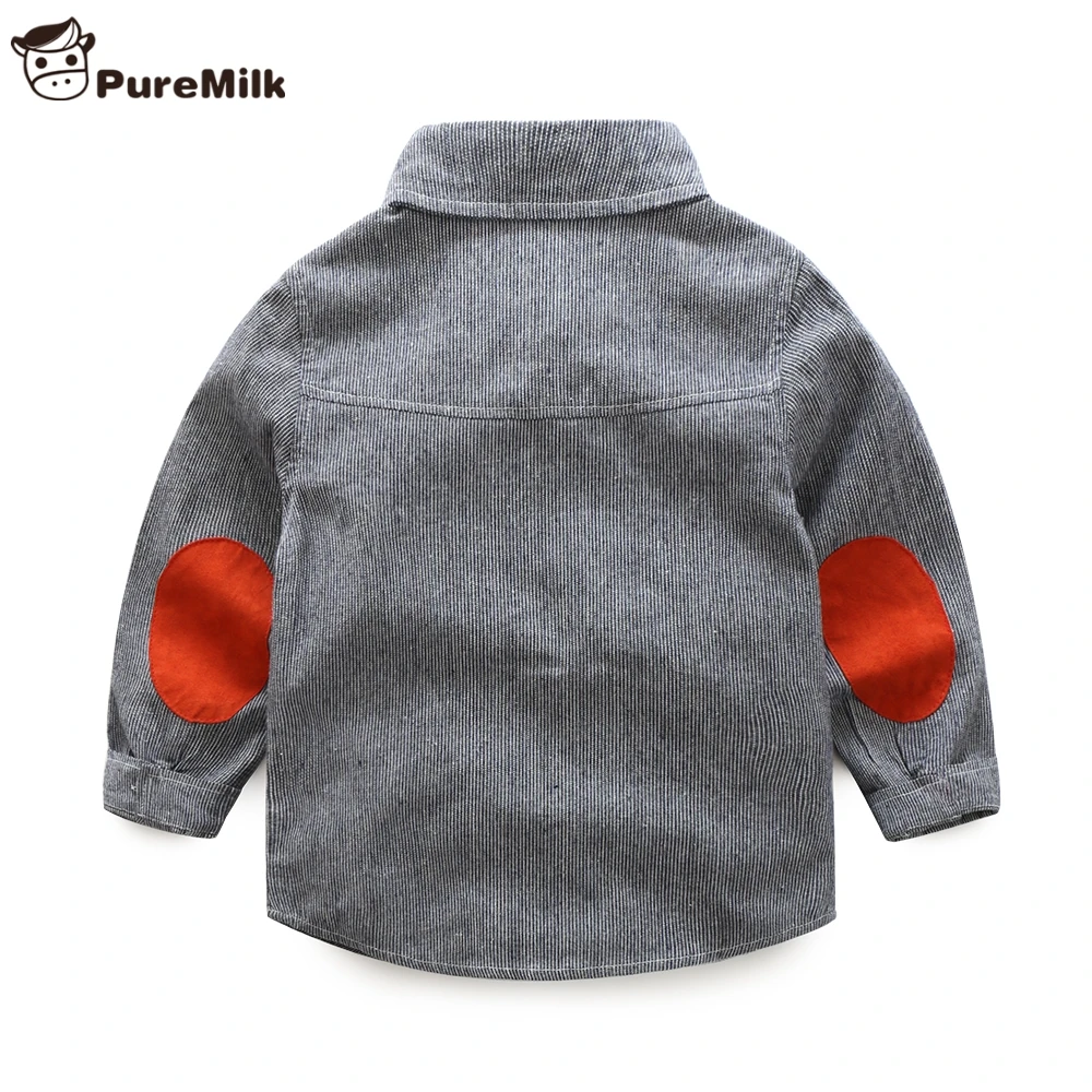 PureMilk/Одежда для мальчиков; комплект из 3 предметов; рубашка с длинными рукавами и штаны и детская одежда с бантом
