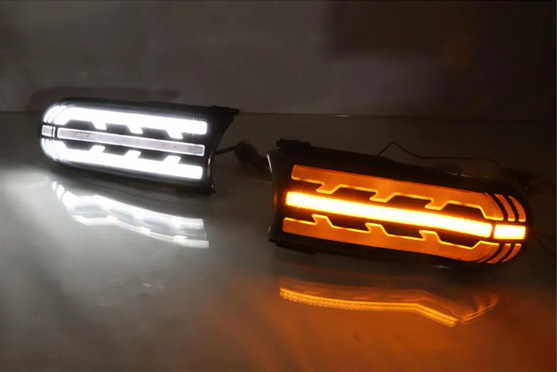 car bumper headlamp Toyota Land Cruiser FJ headlight 2007~2021y ALL IN LED DRL prado daytime running light head | Автомобили и