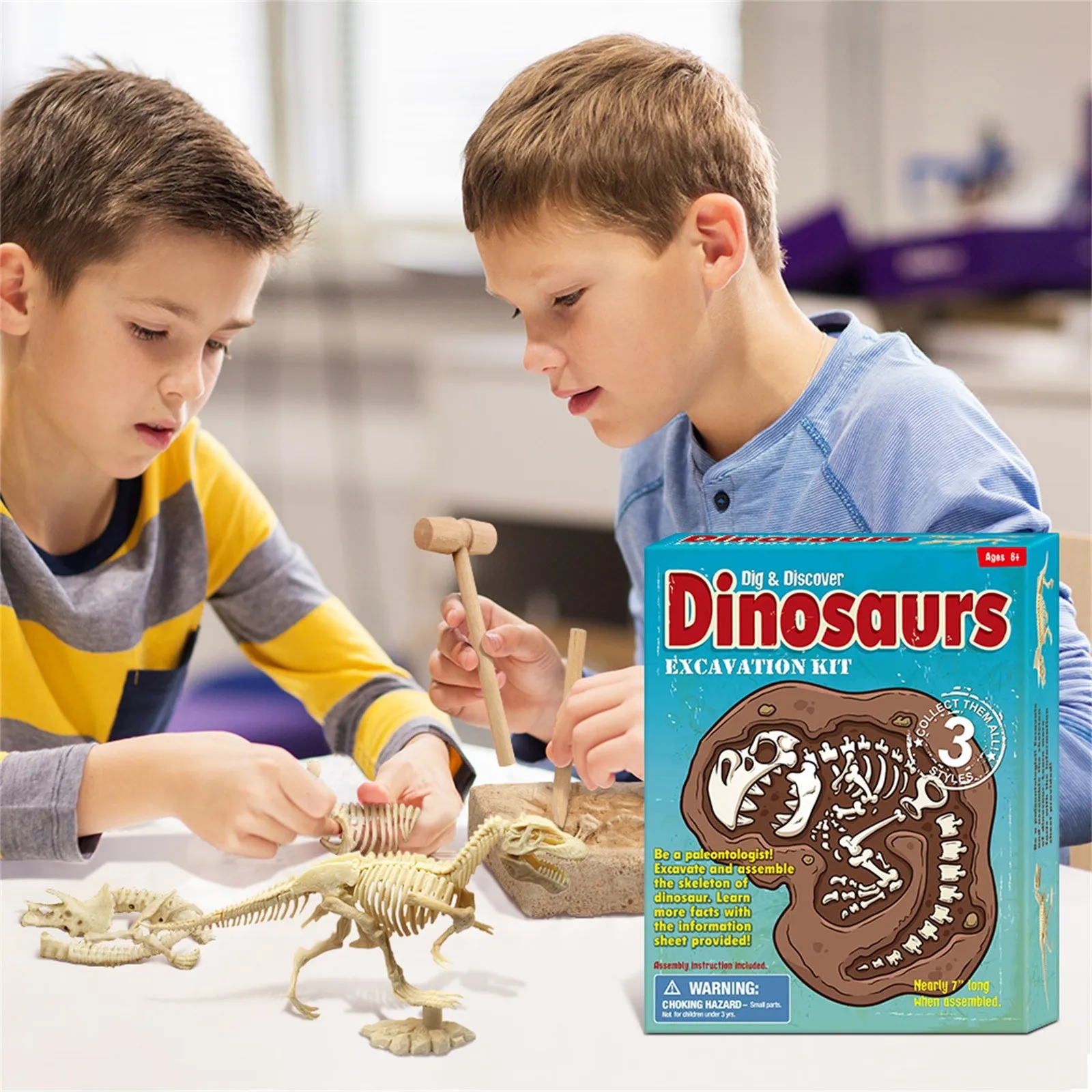 Science Dinosaur Fossil Digging Game Kit Kids Dinosaur Sandbox Activity Set For Children