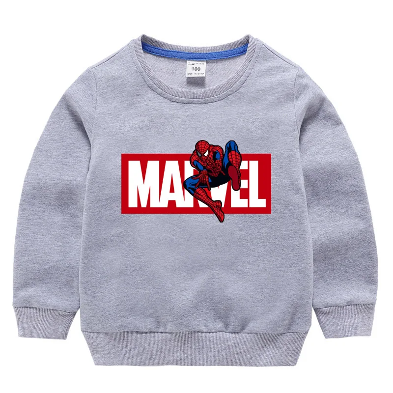 Детские толстовки с капюшоном; детские толстовки с героями мультфильмов «Мстители Marvel» и «Человек-паук»; хлопковый пуловер для малышей; топы для мальчиков и девочек; осенняя одежда - Цвет: color 5