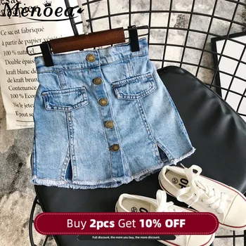 

Menoea Girl Skirts 2020 New Summer Style Adorable Children Denim Solid Color Button Jeans Girls Clothing 3-7Yrs Demin Culottes