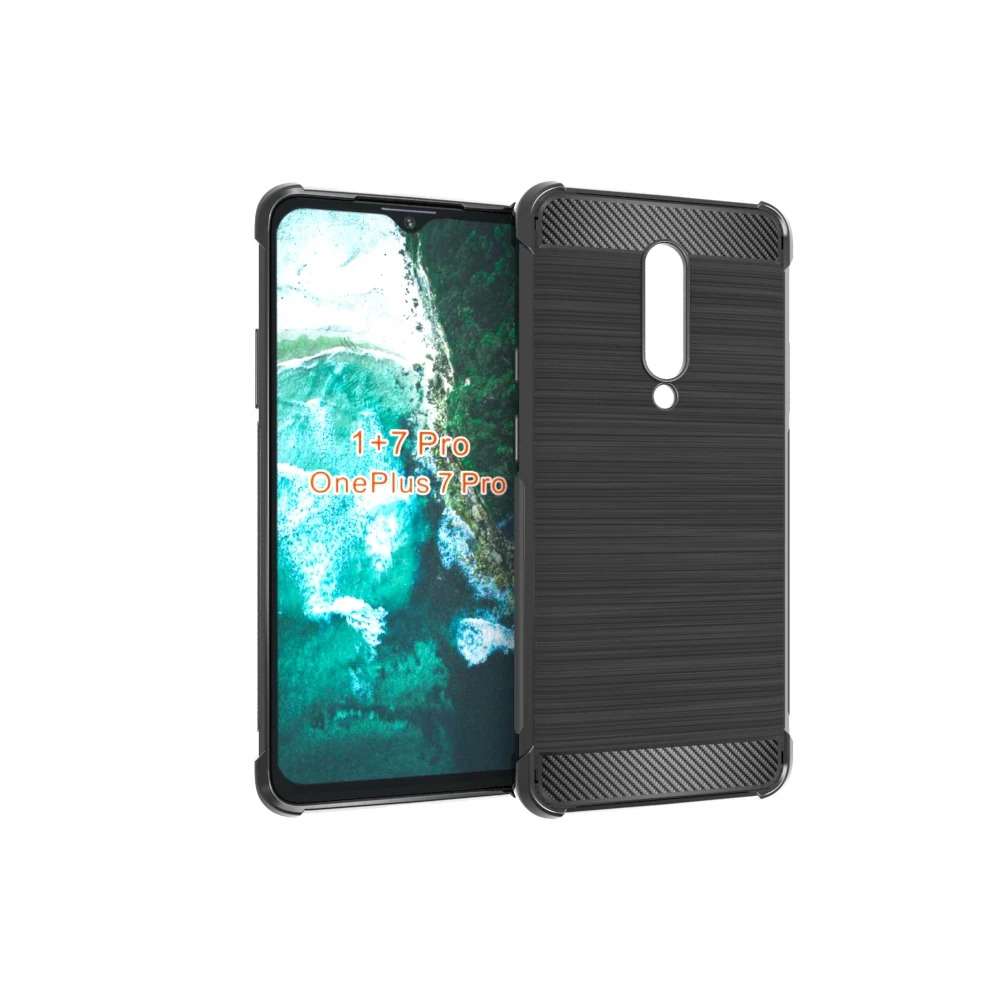 OnePlus 7 Pro Чехол OnePlus 6T чехол из углеродного волокна силиконовый мягкий чехол для телефона для One Plus 6 6T OnePlus 7 Pro Чехол из ТПУ - Цвет: Carbon