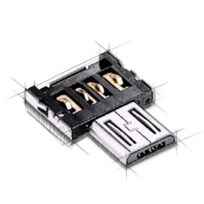 Micro USB OTG адаптер для USB флэш-накопителя штекер к USB 2,0 Мужской конвертер для мобильного телефона Android планшет