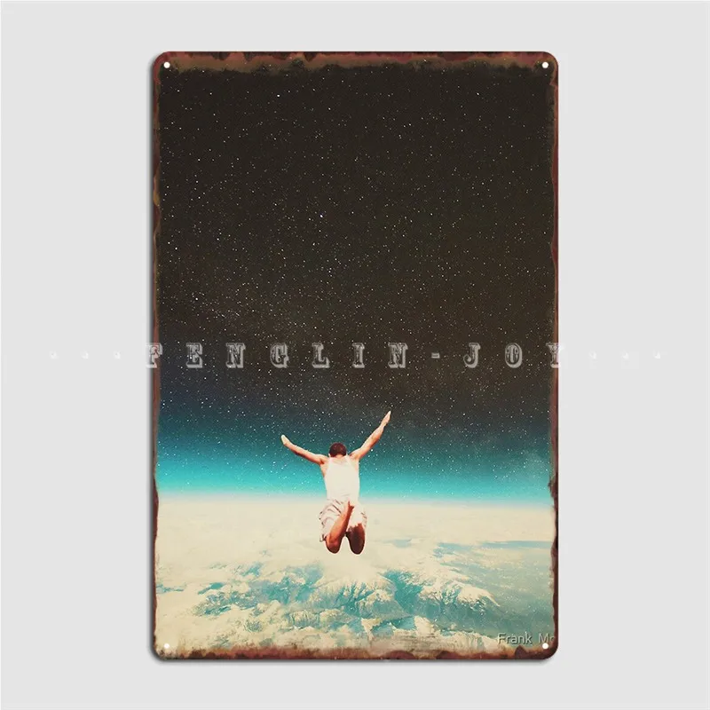 

Падающая со скрытой улыбкой металлическая табличка Настенная роспись фотообои проектирование стен декор жестяной знак плакат