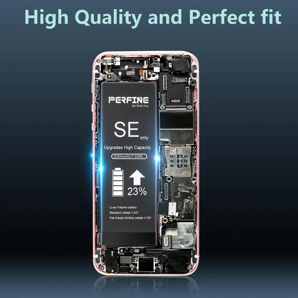 Perfine Battery For Iphone Se 16 00mah Replacement A1724 A1723 With Repair Tool Kit Transparent Tpu Case Usb Lightning Cable Mobile Phone Batteries Aliexpress