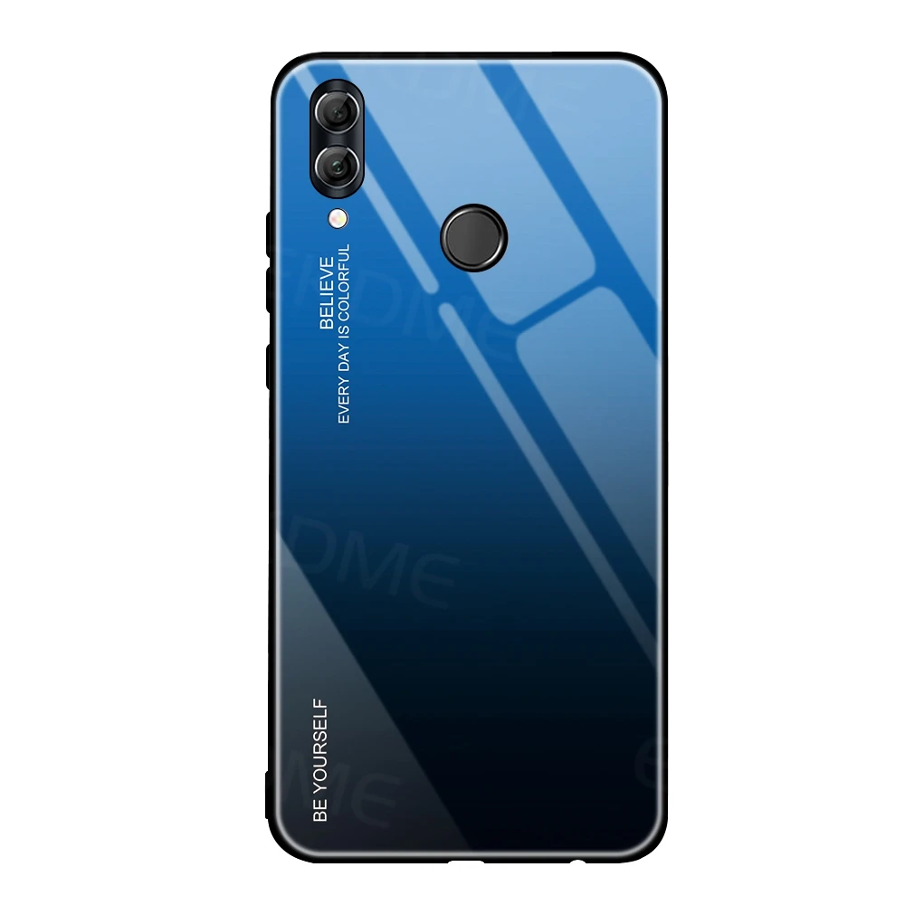 07 Градиент чехлы с закаленным стеклом для huawei Honor 10 9 Lite 20 20 Pro вид 20 V20 8X Max 10i 20i Nova 5i 5 Pro 4 Magic 2 чехол для телефона - Цвет: 07