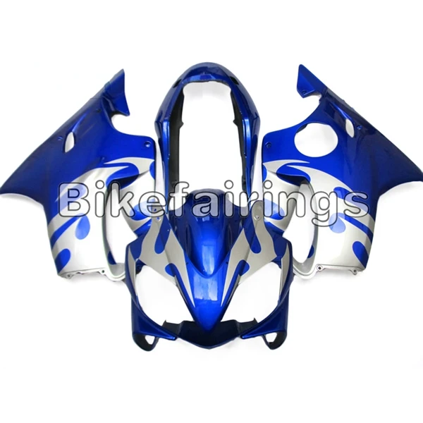 As Picture Shown Обтекатель комплект для Honda 2001 2002 2003 CBR600F4i рамы кузова ABS пластик F4i 01 02 03 синий и серебристый обтекатели - Цвет: As Picture Shown