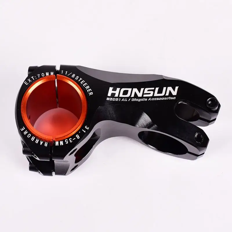 HONSUN сверхлегкий алюминиевый сплав стержень для бицикла MTB шоссейный горный велосипед-17 градусов 70 мм XC 35/31. 8 мм части для гоночного велосипеда