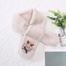 Детский Рождественский шарф, снеговик, Санта, Рождественский олень, шаль, шарф, мультяшный кулон, нагрудник, шарф