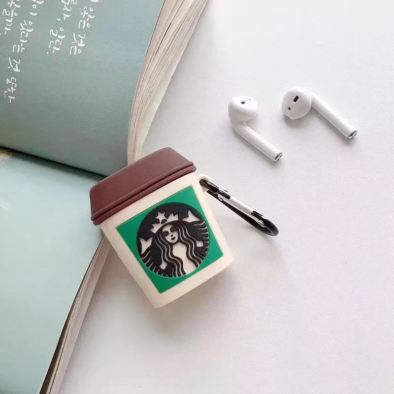 brown Модный классический беспроводной чехол для гарнитуры bluetooth для Airpods 1 2 квадратная стерео коробка для обуви 3D силиконовый чехол для наушников - Цвет: brown