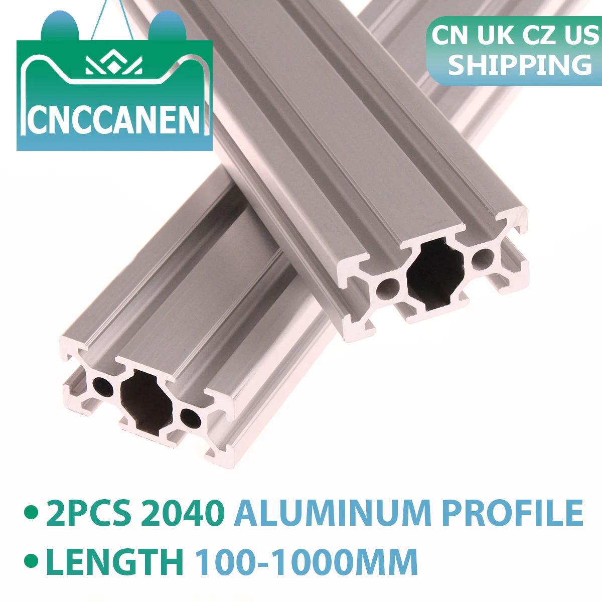 2PCS 2040 Aluminum Profile Extrusion European Standard Linear Rail Aluminum Profile 2040 Extrusion 2040 for CNC 3D Printer Parts afbeelding