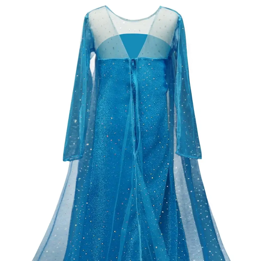 Лидер продаж, 2 Meisjes, платье Эльзы, вечерние платья, Vestidos, 2, косплей, Kleding, Снежная королева, длинный рукав, женская, Аиша, детская юбка принцессы, Новинка