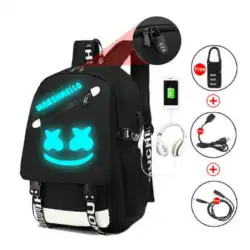 Модные светящиеся DJ Зефир студента для подростка студенческий рюкзак зарядка через USB ноутбук противоугонные школьные сумки
