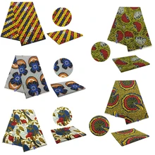 Африканский нигерийский воск ткани Анкара 6 ярдов голландский воск высокого качества печати Швейные печатные ткани