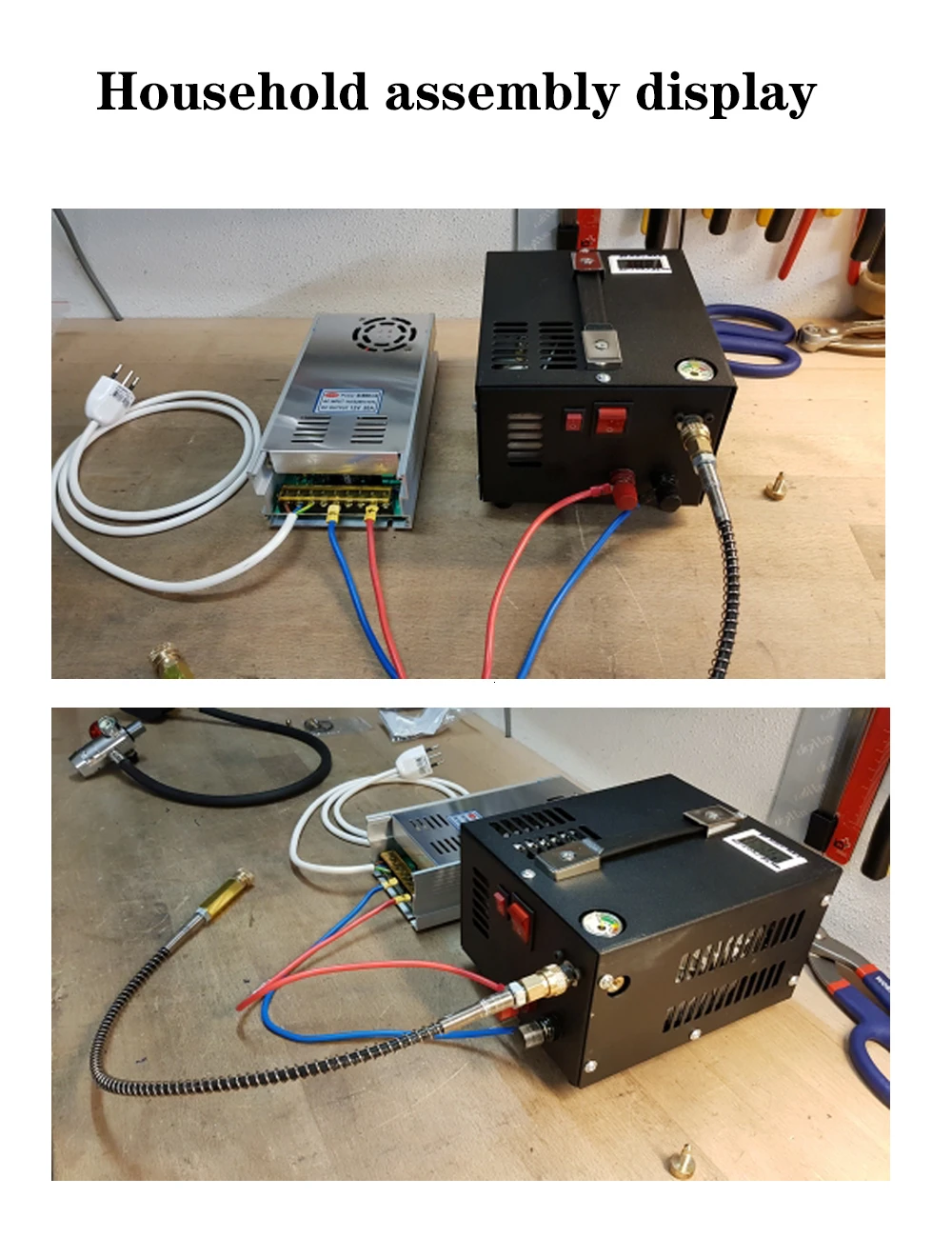 Мини пневматический пистолет Pcp насос для быстрого накачивания 4500psi 300bar 30mpa 12В/220В