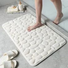 Tapis de sol Super absorbant, antidérapant, pour salle de bain, toilettes, doux, en Faux poils de lapin