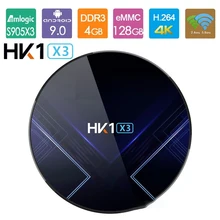 HK1X3 Amlogic S905W Смарт ТВ приставка Android 9,0 4G 128G медиаплеер 4K Google голосовой помощник Поддержка WiFi IP tv медиаплеер