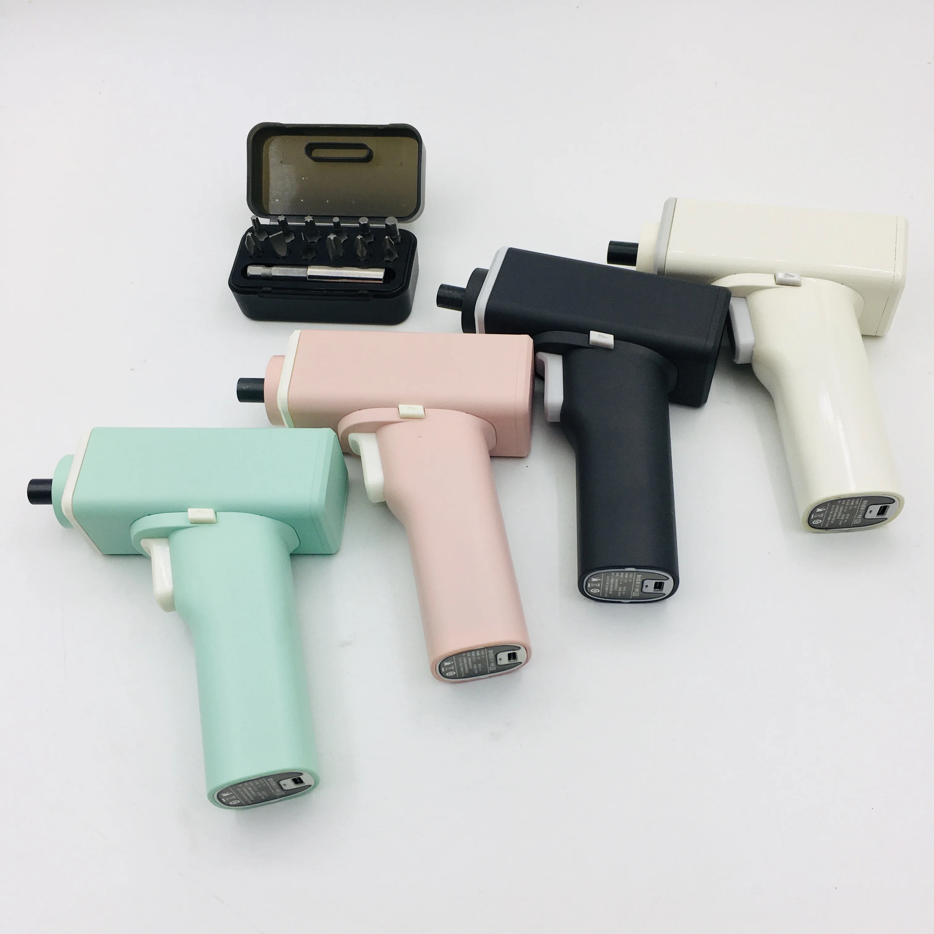 

Electric Screwdriver Patent Cordless 2000mAh Rechargeable Battery 5N.M Torque 12PC S2 Bits PH H SL mini ladys four colors