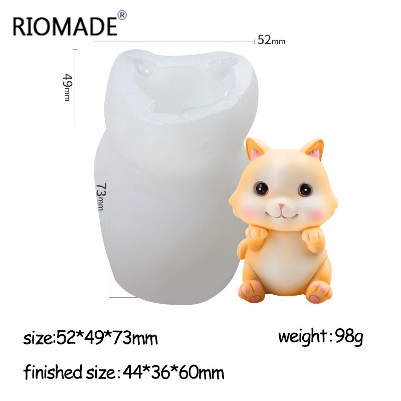 Katzen-Silikonformen 6 Stile 3D Kätzchen Kuchendekorationswerkzeuge Mousse Schokolade Zuckerguss Kerzenform Aromatherapie Gipsform – Detail 2