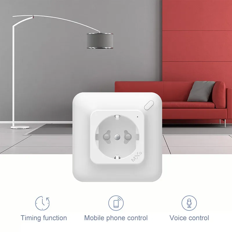 

WiFi Smart Wall Plug APP Control Timing Voice Control Compatible with Alexa Google Home Smart Home Smart Socket German/EU Plug
