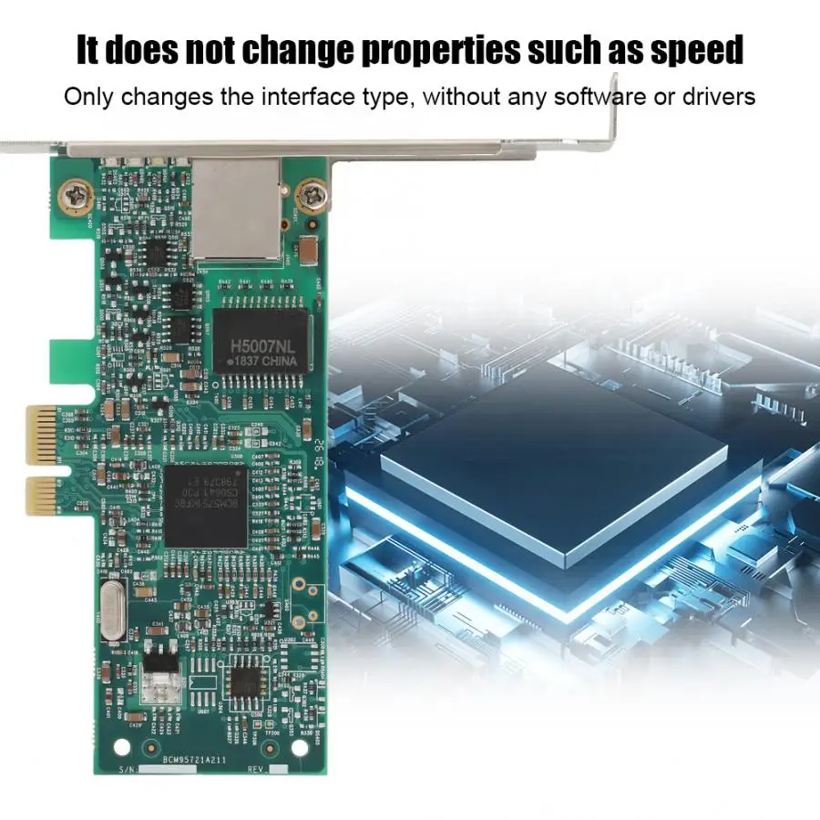 Адаптер Wi-Fi для BCM 5751 сервер PCI-E гигабитная настольная сетевая карта NIC 10/100/1000 Мбит/с Ethernet сетевая карта pci