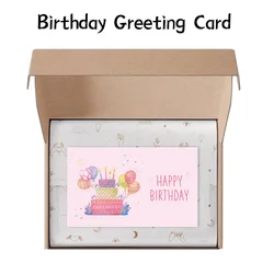 Carte de remerciement rose pour cadeau d'anniversaire, 30 pièces/paquet, décoration "joyeux anniversaire", carte de remerciement faite à la main, papier mignon 