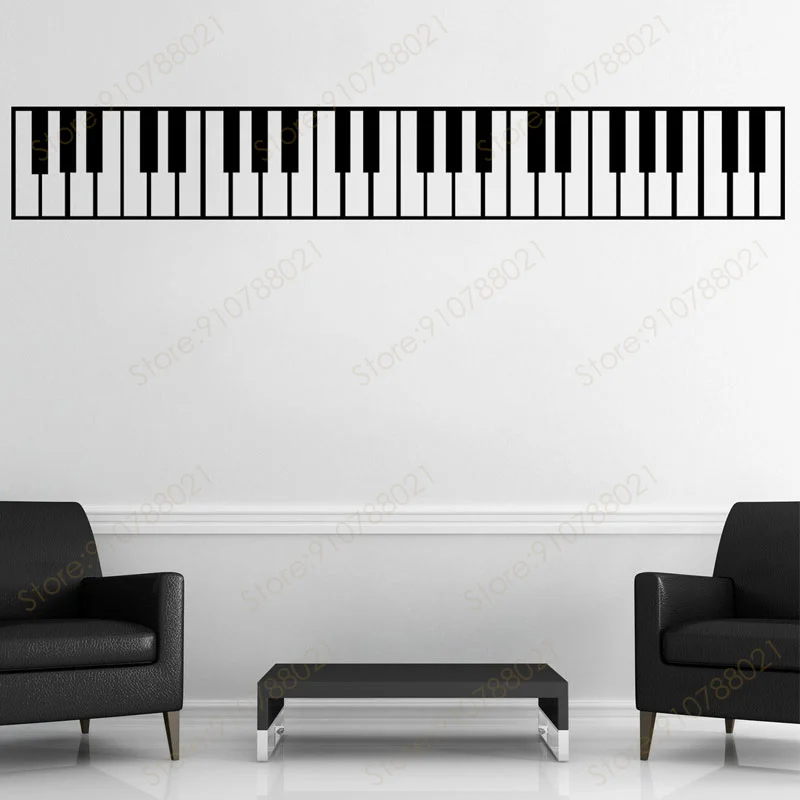 Description Picture 5 of itemModern Musical Instrument Decor Piano Keys Wall Decal Vinyl Art Interior Design Concert Music Room Sticker Wallpaper Murals S507