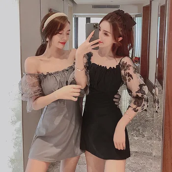 

Women's One-Piece Swimwear Woman Swimsuits May One Piece Swimsuit Suits 2020 Pure Color Female Ins With Skirt Sexy Swim Suit