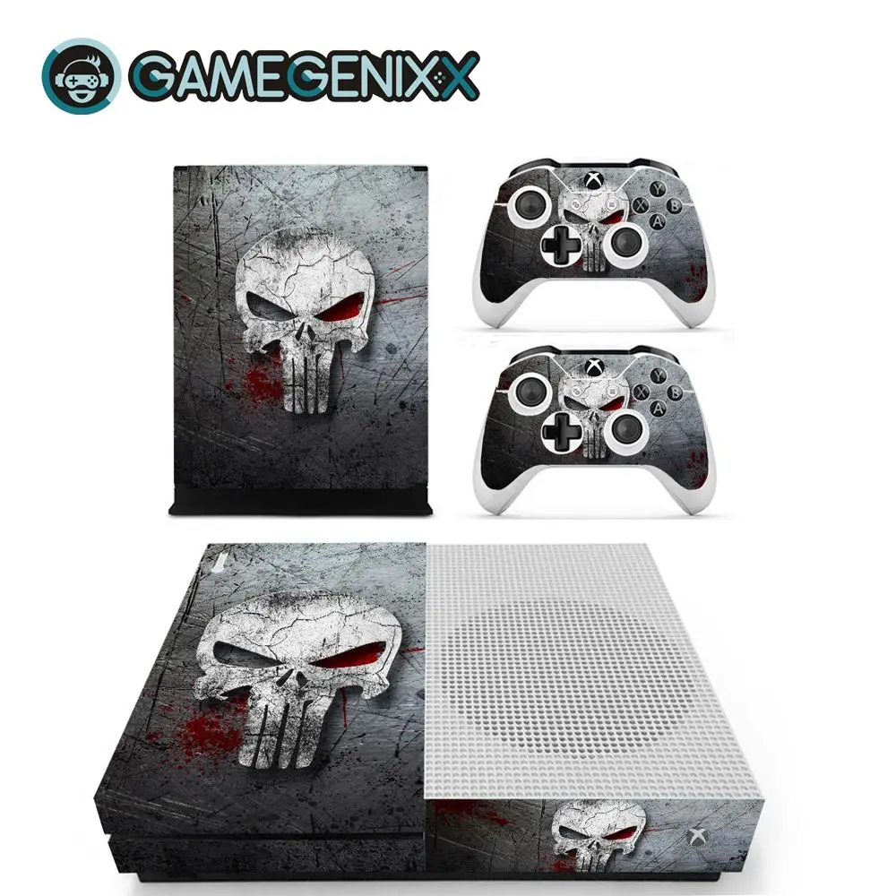 Защитная Наклейка на кожу GAMEGENIXX для Xbox One Slim Console и 2 контроллера-Каратель - Цвет: The Punisher