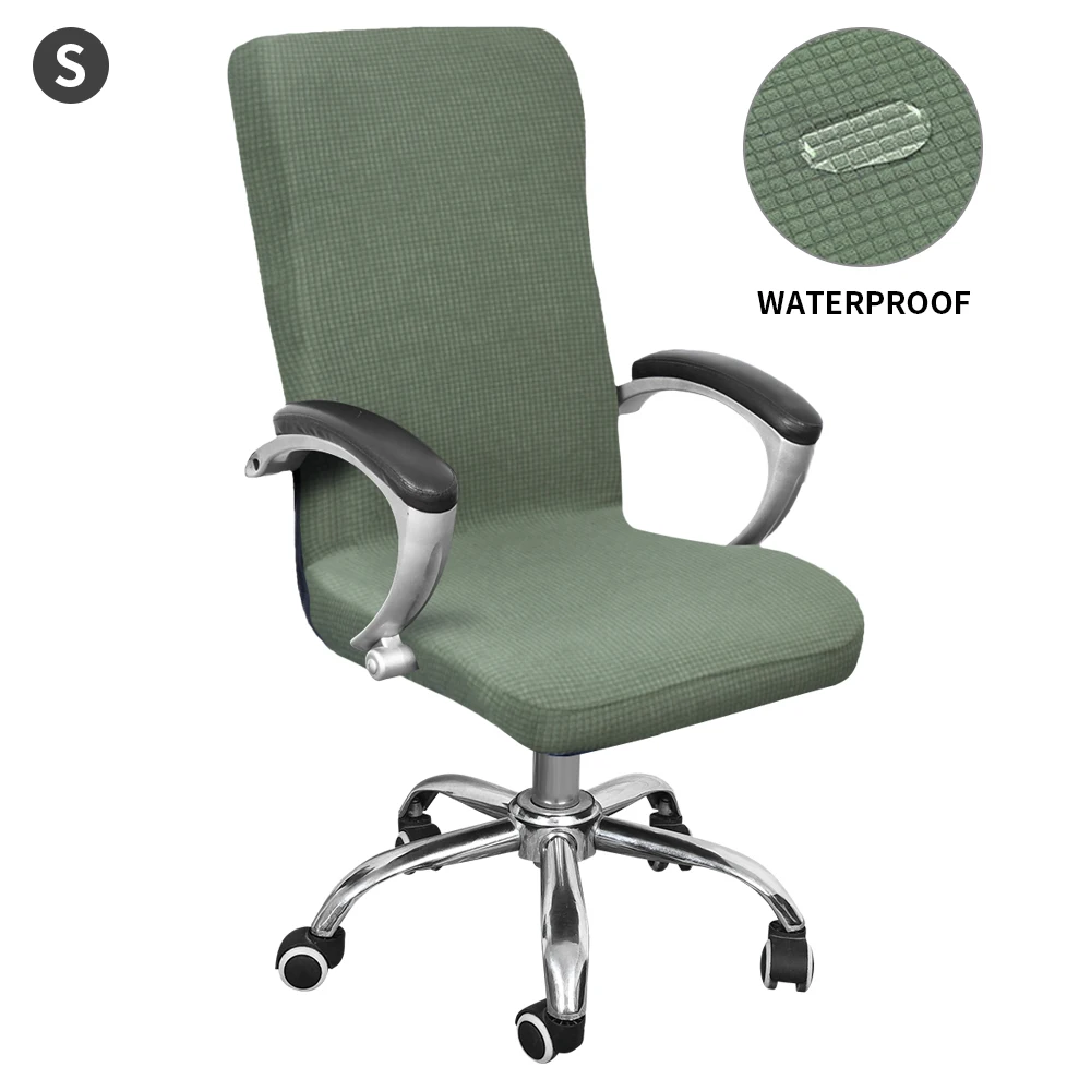 9 цветов современный спандекс чехол на компьютерное кресло из полиэстера и эластичной ткани чехол для офисных стульев легко моющийся съемный - Цвет: Green