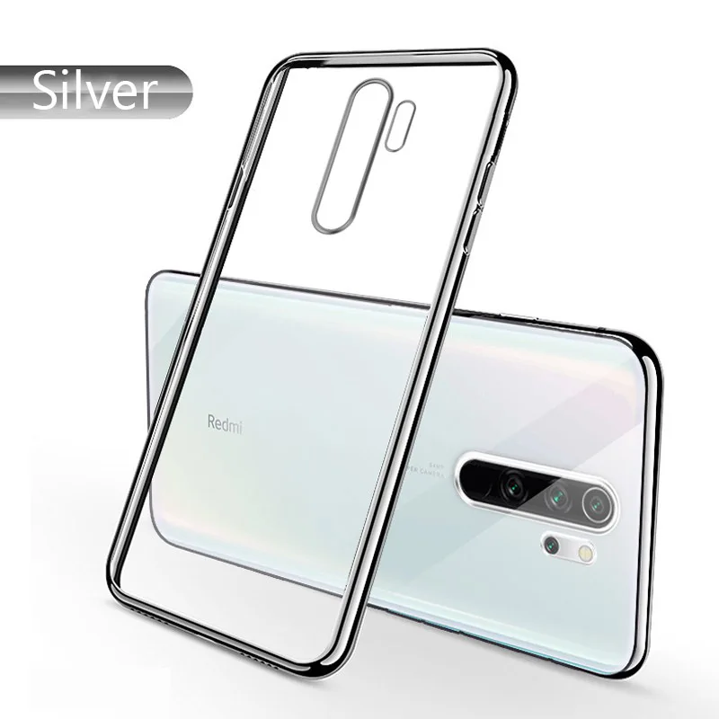 Lainergie для Xiao mi Red mi Note 8 чехол с покрытием мягкий прозрачный чехол для телефона для Xiao mi Red mi Note 8 Pro Чехол Red mi 8 8A mi Note 10 Pro - Цвет: Plating Silver