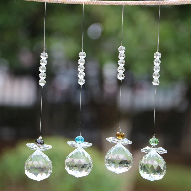 

1PCS K9 Chakra Crystal Ball Suncatcher Feng Shui Prism Pendants Hanging Rainbow Window Decoration