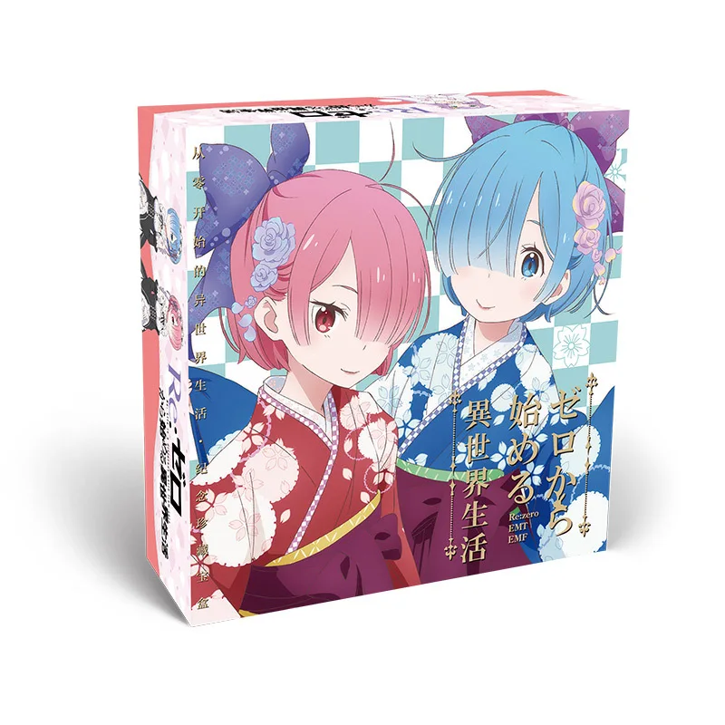 

Anime Re:Life in a different world from zero little gift box package toy include postcard badge stickers bookmark sleeves