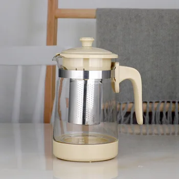 

900ML Heat-Resistant Large Clear Tea Pot Big Transparent Borosilicate Glass Teapot Flower Tea Set Puer Kettle Office Home Tool