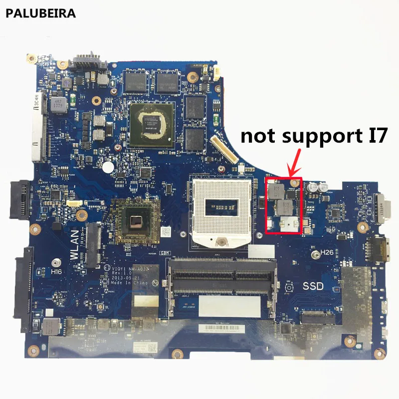 PALUBEIRA Y510P VIQY1 NM-A032 REV: 1,0 Y510P материнская плата для ноутбука lenovo Y510P NM-A032 не поддерживает экран I7 1920*1080