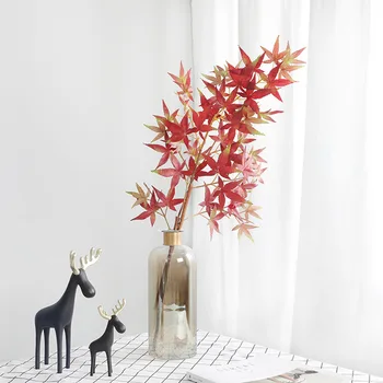 

European Style Imitation Flowers Large Size America Maple Leaf Home Decoration Artificial Flower Wedding Road Lead Decorative Ar