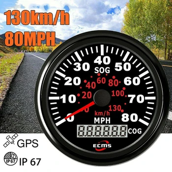 

9-32V Universal For Car Truck LCD Display Motorcycle With Backlight 130km/h Waterproof Marine GPS Speedometer Odometer Gauge