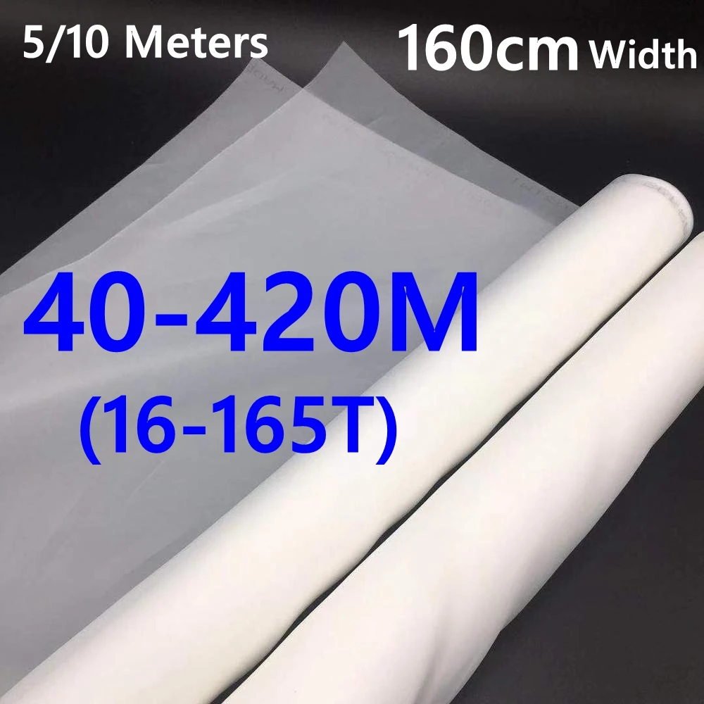 160 White Mesh 65" Width Silk Screen Printing Mesh 61T 4 Yards 156 64T Mesh 