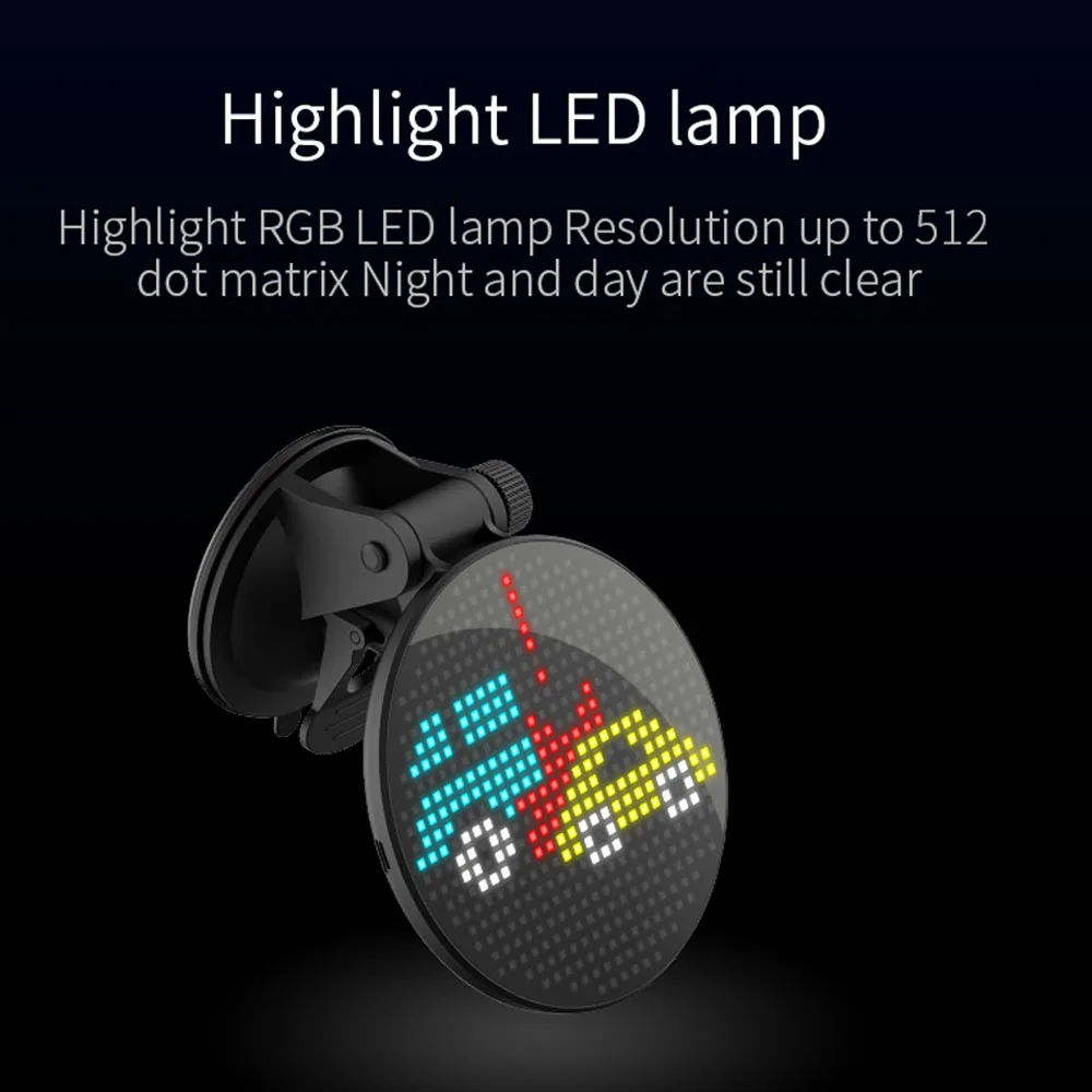 

EANOP Wireless Car LED Message Display Strobe light Stickers Board 1700MAH Rechargeable APP setting fit for IOS Android