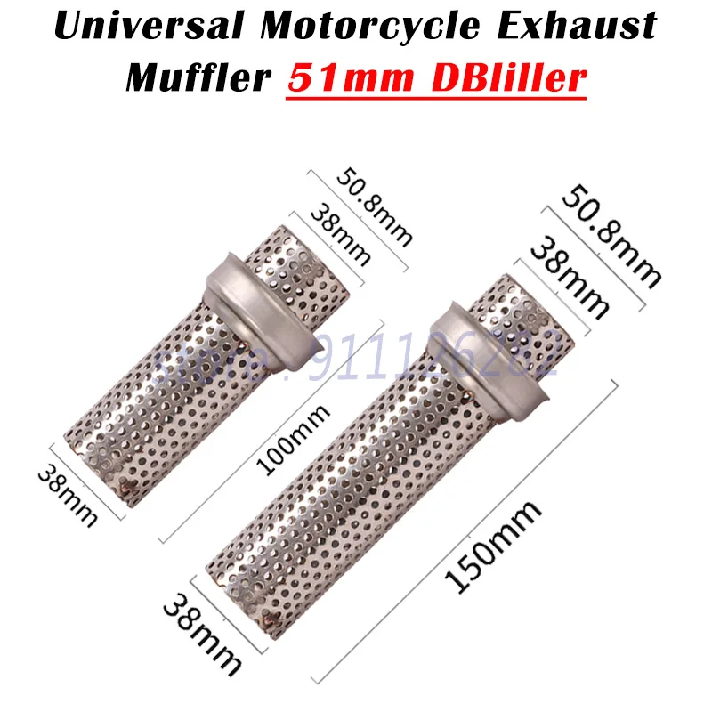 

51mm Motorcycle Exhaust Escape Insert Silencer Racing Removable DB Killer Delete Noise Sound Silencer Eliminator