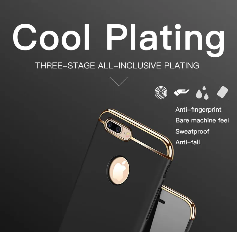 Luxury 360 Full Cover Plating Phone Case For iphone 12 13 11 Pro 6 6s 7 8 Plus 5 5s SE X XS Max XR PC Matte Hard Cover Case Capa iphone se leather case