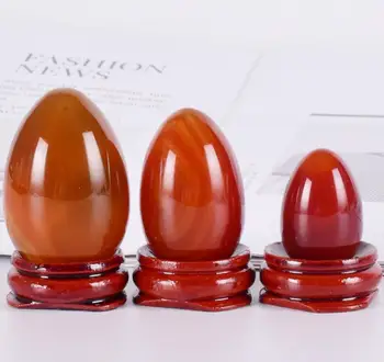 

Yoni Egg Natural Red Agate Stone Yoni Eggs Pelvic Kegel Exercise Jade Egg Tightening Vaginal Muscle Crystal Ball Massage Stone