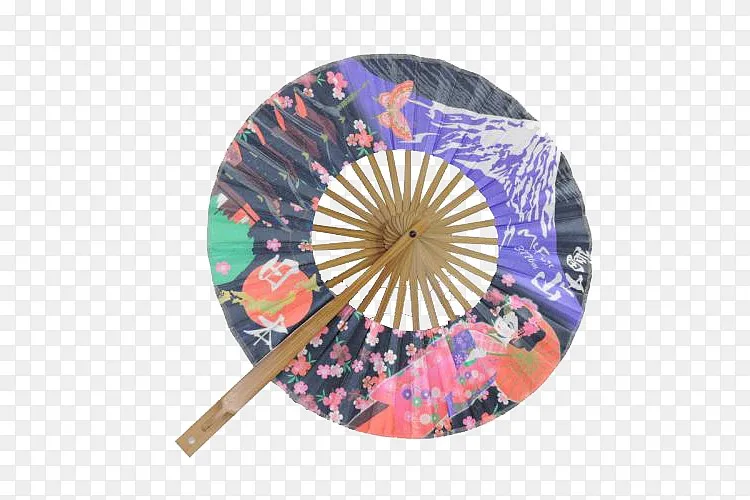 木质手柄杂色圆形扇子png图片素材免费下载 图片编号qlndlwmq Pngbag素材网