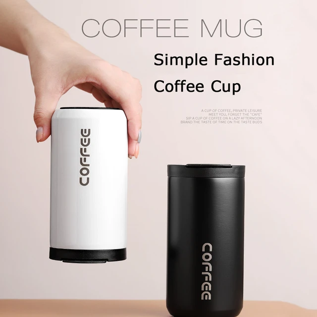 400ml/550ml Coffee Mug Double Layer Leak Proof Flask Thermos Hot Water  Stainless Steel Coffee Cup