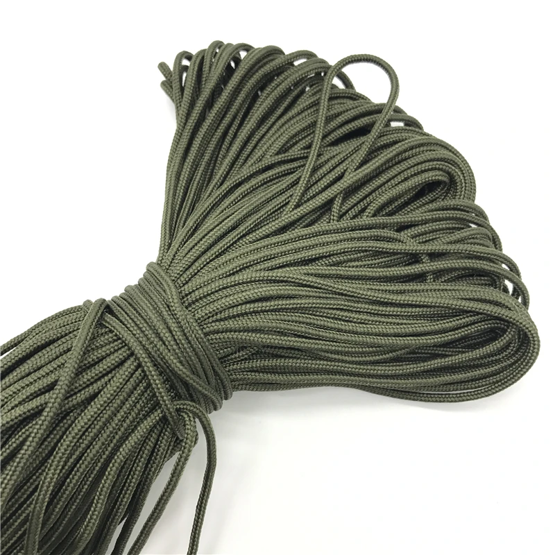 Army Green 10 ярдов/лот 2 мм сплошной парашютный шнур веревочка Mil тип спецификации одна нить альпинистское снаряжение для выживания Паракорд - Цвет: Army Green