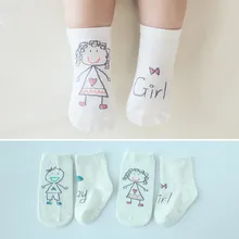 Детские носки для малышей с изображением героев мультфильмов милые Асимметричные нескользящие носки для новорожденных мальчиков и девочек H5