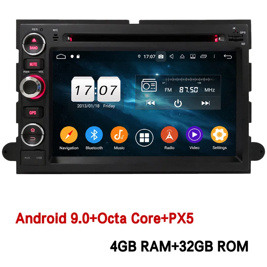 4GB RAM x 32GB ROM Klyde 4G wifi Android 9,0 Восьмиядерный 4 Гб+ 64 Гб DSP BT автомобильный dvd-плеер Радио стерео для Ford aurus Fusion Escape Explorer Mustang - Цвет: 4GB RAM x 32GB ROM