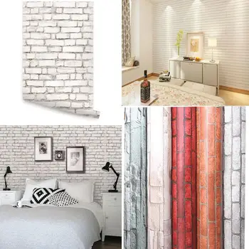 

Natural Brick Style Self-adhesive Wallpaper DIY Wall Sticker Decal Decor
