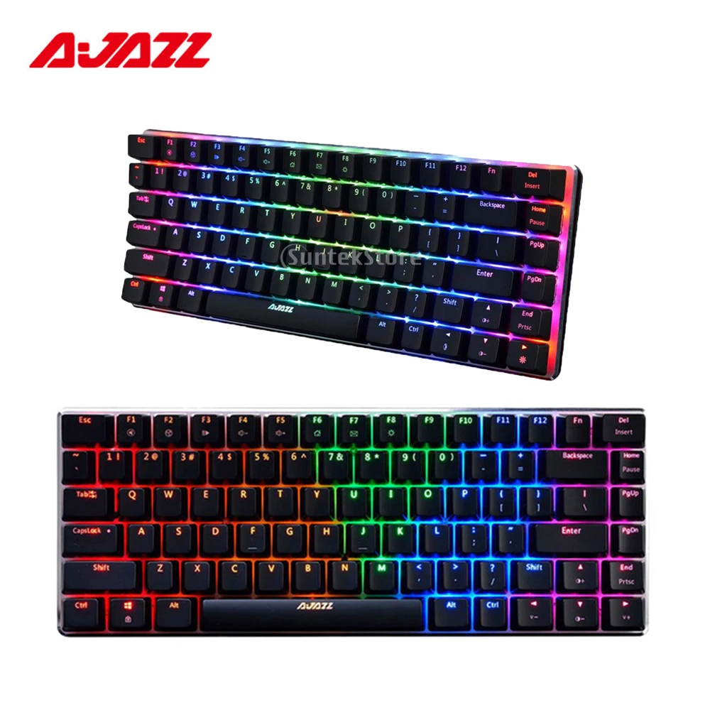 2020 Ajazz AK33 Механическая игровая клавиатура синий переключатель 82 клавиши
